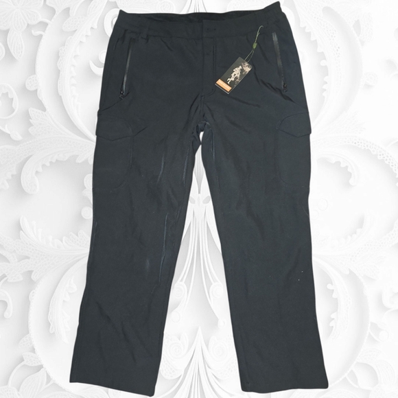 Free Soldier Men's Softshell Fleece Lined Black Pants - Picture 1 of 5